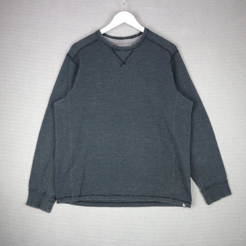 Eddie Bauer Thermal Longsleeve Grey Henley Mens Large